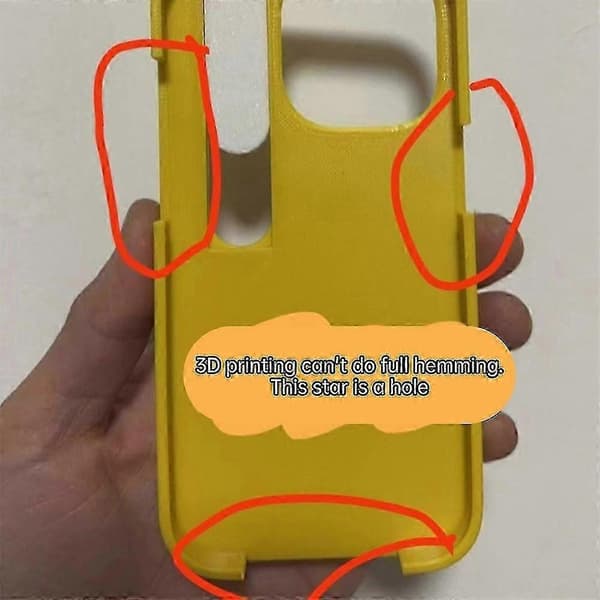 3D-printat skjutbart långfinger-telefonfodral, leksaksgestmodell för iPhone 15 A