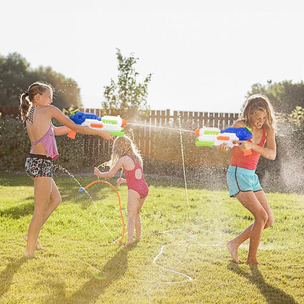 Super Soaker Vattenpistol, 2-pack Sprutpistoler Vattenpistoler för Barn Vuxna, Hög Kapacitet Snabb Blötläggning Trigger Sommar Vatten Blaster Leksak för Simbassänger