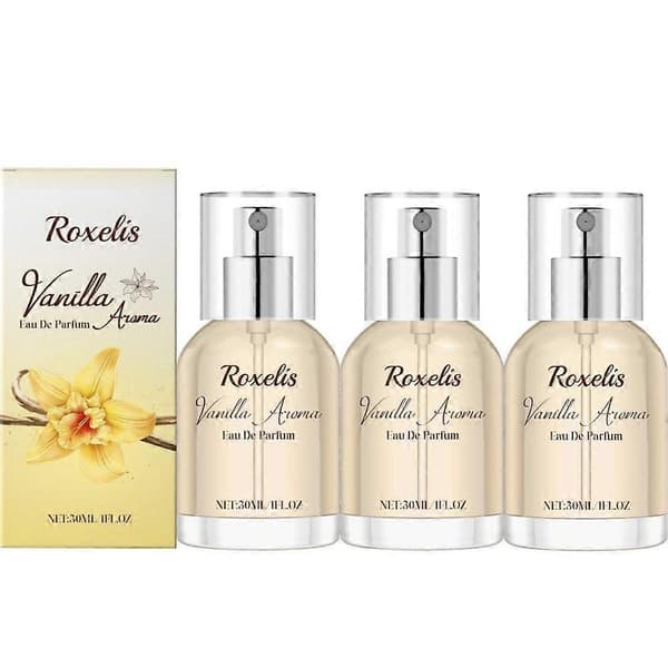Vanilje Rig Parfume 30ml, Langvarig Sød Vanilje & Cedertræ Duft, Ideel Gave til Enhver Lejlighed (3 stk.)
