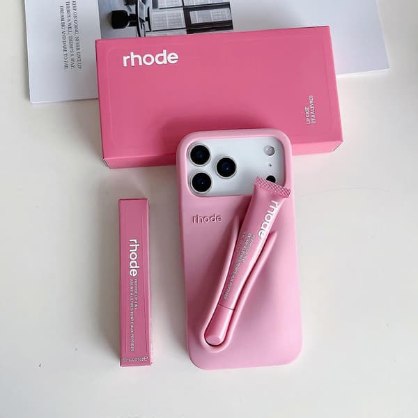 Rhode med läppglans mobilskal för Iphone 16 15 14 13 12 17 11 Pro Max Plus Läpp (Band, Iphone 15 Pro Max)