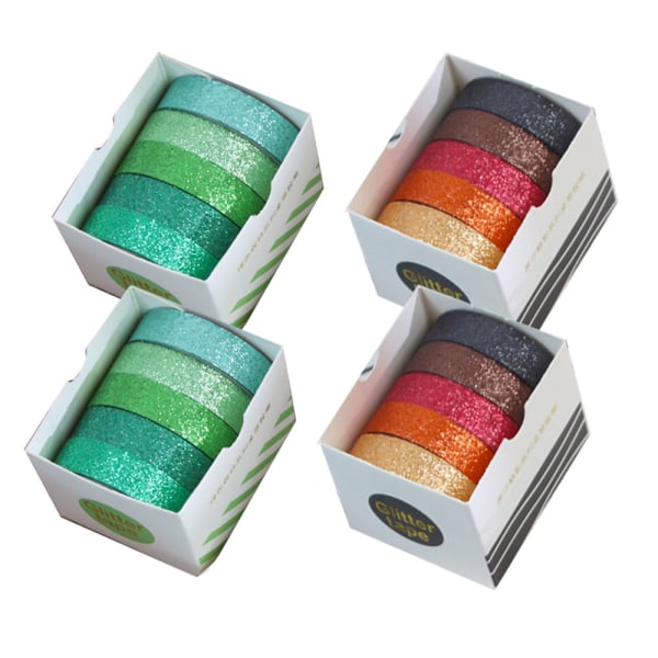 Farget maskeringstape, 4 bokser Rainbow Colors Tape, merking