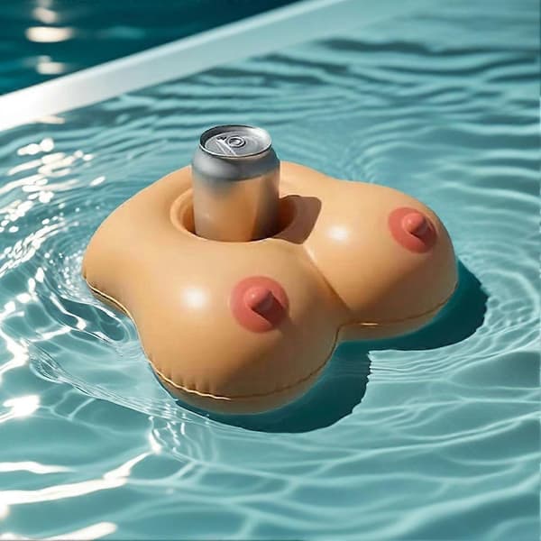 Sjove oppustelige poolkopholdere til drinks Mini drink-floaties til poolfest, boblebad, sjov i baghaven A