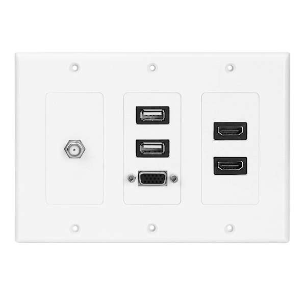 VGA + 2USB2.0 + HDMI + til RCA Port Vægpladde Informations Panel US Standard