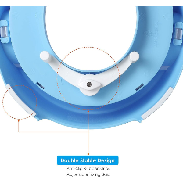 Toalettredusering, barnetoalett beltestol, barnefot trinn 2 sklisikre trinn for pottetrening.(blå)