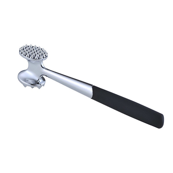 Robust Köttmörningsklubba, Cromargan Rostfritt Stål Dubbelsidig Design Halkfritt Handtag för Förbättrad Smak Lätt Rengöring Köksredskap, Perfekt för Biff,