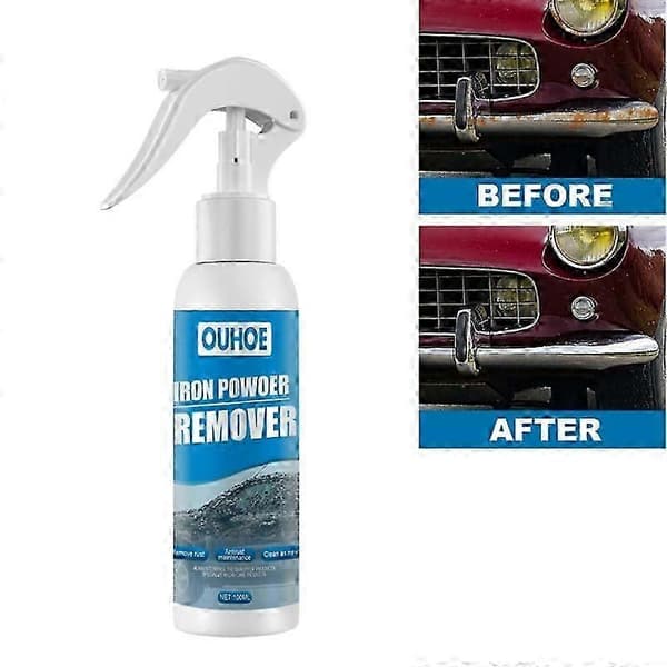 Bil Rustfjernelsesspray, Jernpulverfjerner, Bil Rustfjernelsesspray Metalmaling Rens Spray Opløs Rust På Metal (1 stk) A