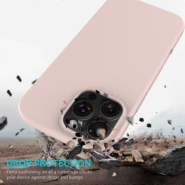 Til iPhone 16 Pro-deksel Støtsikkert flytende silikonmykt fôr telefondeksel