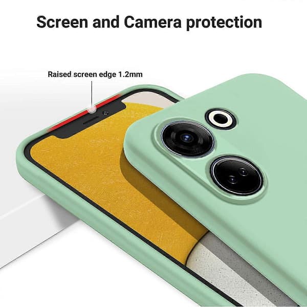 Rent flytande silikon stötsäkert telefonfodralGrönFör Tecno Camon 20 Pro 4G