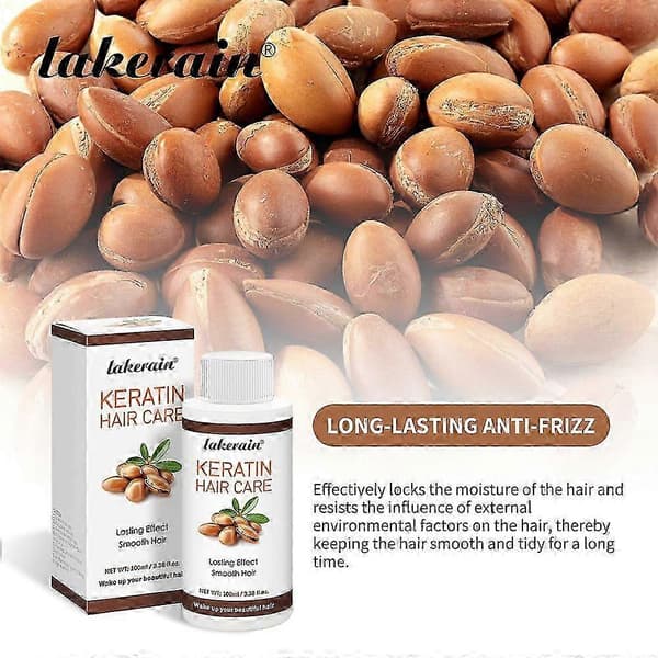 Keratin hårrettingskrem, hjemmebehandling for krusete hår og utjevning, 100ml_d A