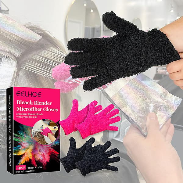 Återanvändbara hårfärgningshandskar Mikrofiber hårfärgningshandskar Hårfärgningsverktyg A
