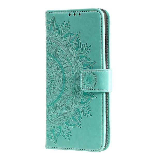 Imprint Mandala Stilfuld Stand Flip Lædercover til Realme 6 Pro