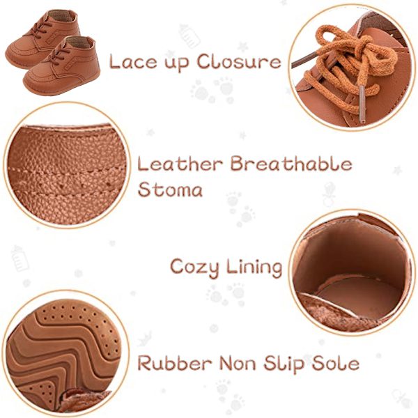 PUsoft soled bröllopsskor Småbarns gåskor och läder loafers Gummi