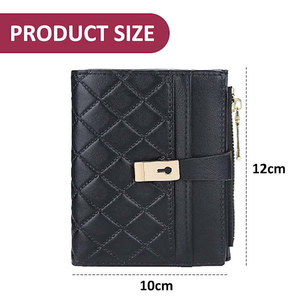 Liten plånbok för kvinnor, PU-läder minimalistisk bifold plånböcker kreditkortshållare väska