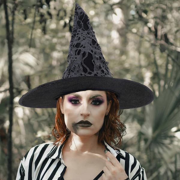 Halloween heksehue til dekoration Halloween kostume heksehue spidst design A
