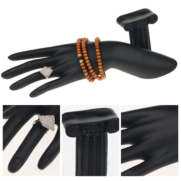 Polyresin håndform smykkeutstilling armbånd ringholder elegant A