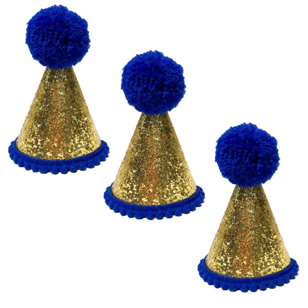 3-pack Mini Födelsedagshatt för Små Hundar Katt Partyhattar Husdjur