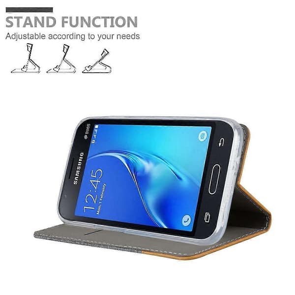 Samsung Galaxy J1 MINI skyddsfodral - i jeanslook och stativfunktion A