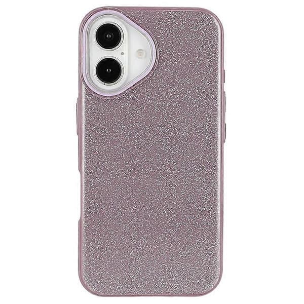Kompatibel med iPhone 16-deksel Glitterdesign IMD TPU + PC Telefonbakdeksel Lilla