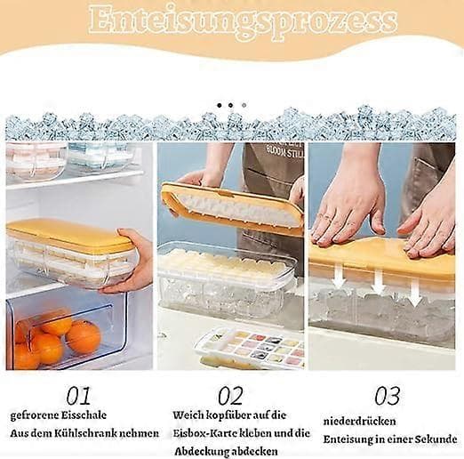 Silikone isterningebakke med låg, isterningeform, isterningebakke A