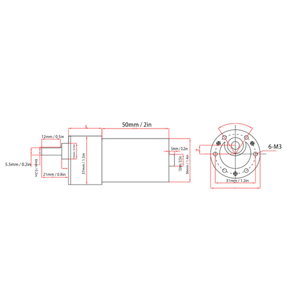 Børsteløs motor med brakettregulator Lav hastighet 24V for CNC-maskinverktøy XD-37GB365050rpm/min