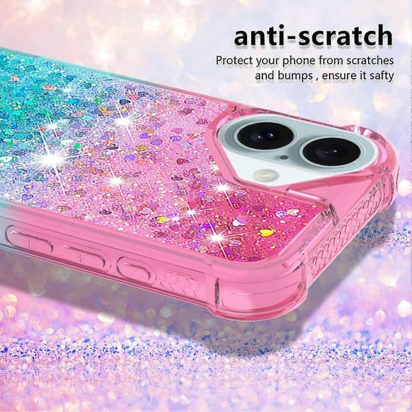For iPhone 16 TPU-deksel Gradient Quicksand Telefonbakdeksel A