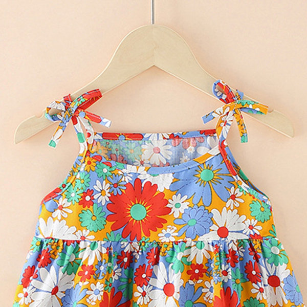 Sommar strandklänning för flickor Blommig semestersolklänning, flickor Pa