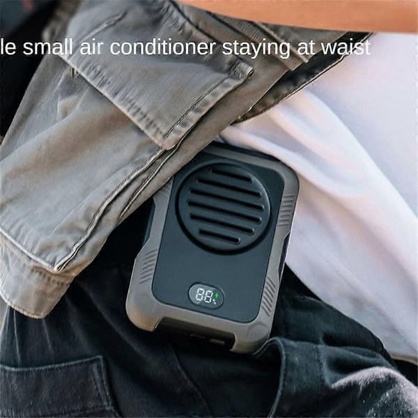 Bærbar taljeclipsventilator Hængende køleventilator USB genopladelig powerbank-ventilator