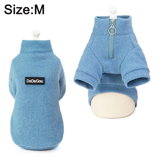 Pet Clothing Dog Winter Warm Sweater Cat Dog Zipper Slim Fit