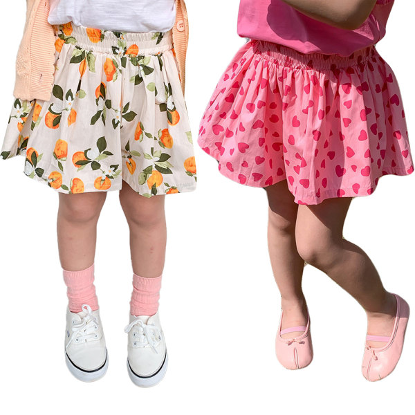 2st shorts för flickor och småbarn, lätta shorts Casual Baggy