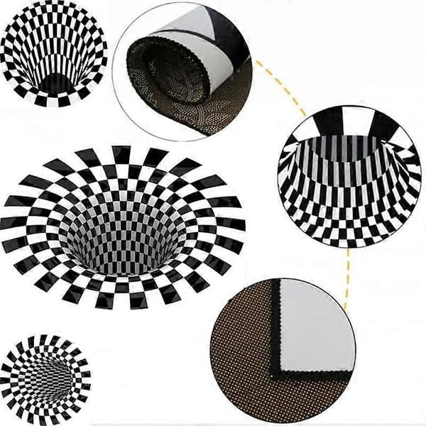Dörrmatta Vortexmatta 3D Vertigo Matta Korridor Sovrumsdekoration Vardagsrum