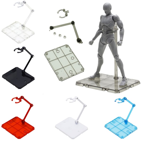 5 stk. Actionfigurstativ Solid Enkel Installasjon Klart Actionfigurstativ for Samling A
