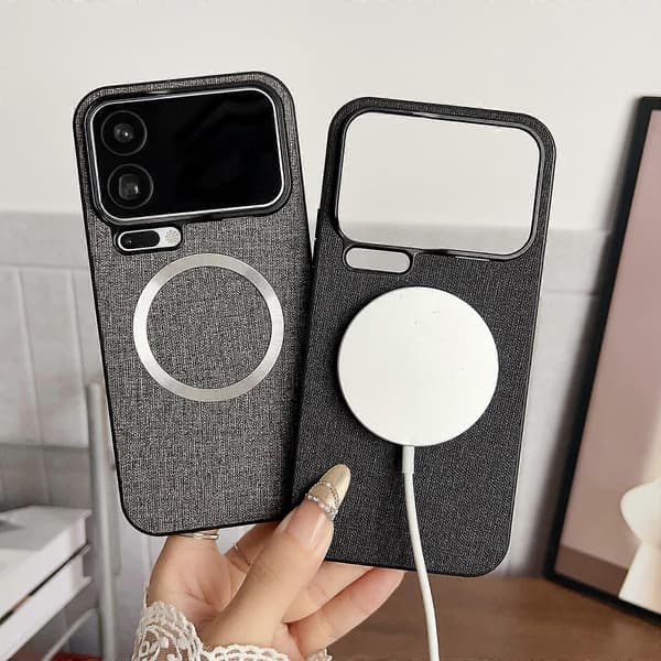 CD Magsafe magnetisk telefoncover med stoftekstur til Xiaomi 17 Pro Max