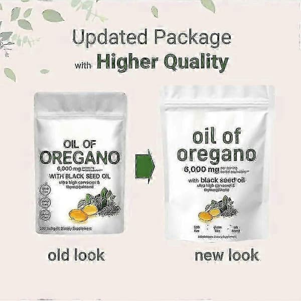 Oreganoöljy Mustakuminaöljy 6000mg Ravintogeelit & Pureskelutabletit A A