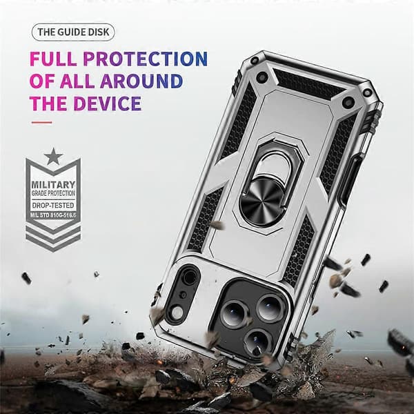 Kompatibel med iPhone 17 Pro Max-fodral PC + TPU-telefonfodral med stöd A