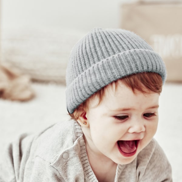 Baby syksy talvi lämmin neulottu cap, lasten puhtaan värinen akryyli fi