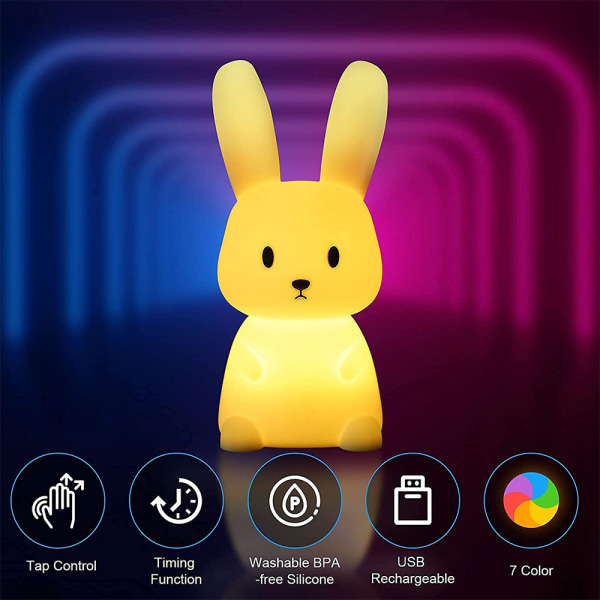 Børnenes natlys, sød kanin natlys gaver til børnehave