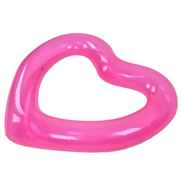 Hjerte Pool Float PVC Materiale Hudvenlig Letvægts Pink Romantisk Stil Flydende Rør til Sommer A