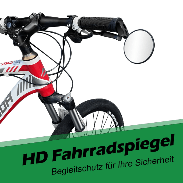 Cykelspegel, 2-pack, HD 360° roterbar och fällbar cykelbackspegel, universal , vidvinkelcykelspegel, cykel