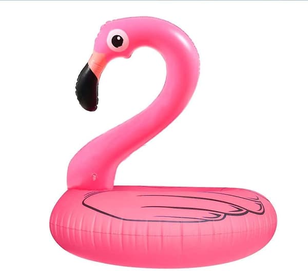Jättestor Flamingo Pool Float, Uppblåsbara Simfestleksaker Sommarstrand Pool Lounge A