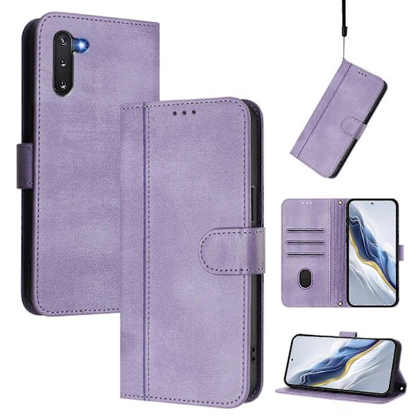 Linjeskarvspänne Retro Läderfodral för telefon (för Samsung Galaxy Note10)