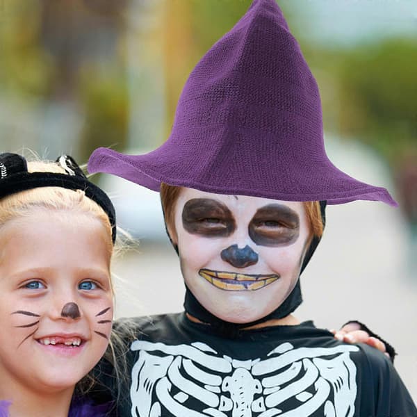 Utendørs Halloween Heksehatt til å ha på seg Lilla Fest Hodeplagg A