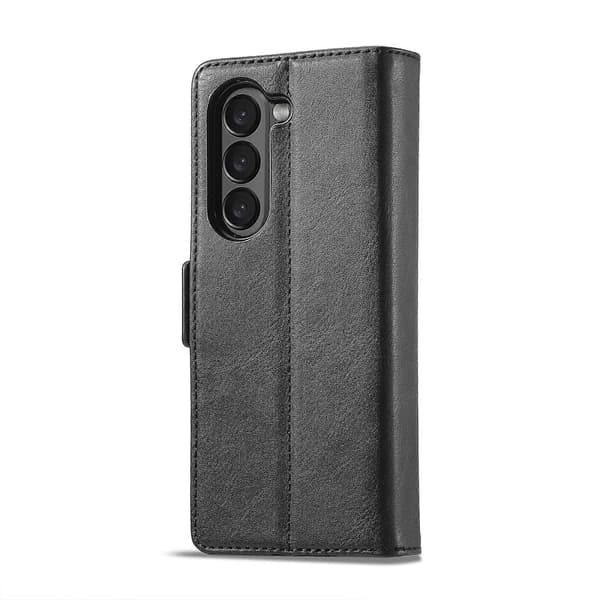 LC.IMEEKE RFID Tyverisikret Læder Telefoncover Sort Til Samsung Galaxy Z Fold5