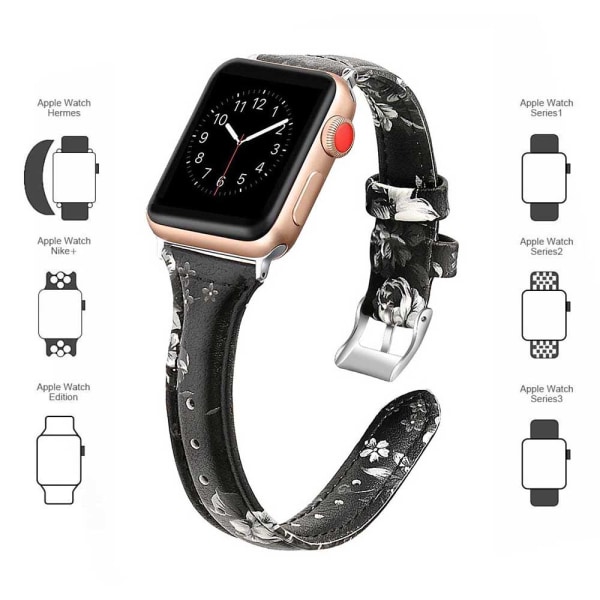 Nahkaiset rannekkeet yhteensopivat Apple Watch 38mm-40mm /42mm-44mm