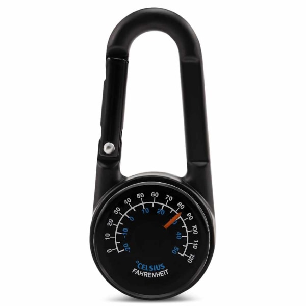 3-in-1 Double Sided Mini Compass Carabiner Thermometer for