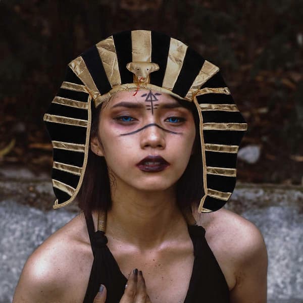 Egyptisk hatt Halloween hodeplagg for voksne kostymetilbehør fest A