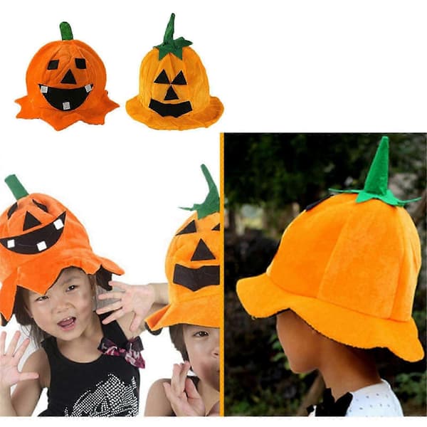 Halloween Græskarhat Voksne Børn Heksehatte kompatible med Halloween Temafest Kostume Cosplay Rekvisitter Græskarhatte Pynt A