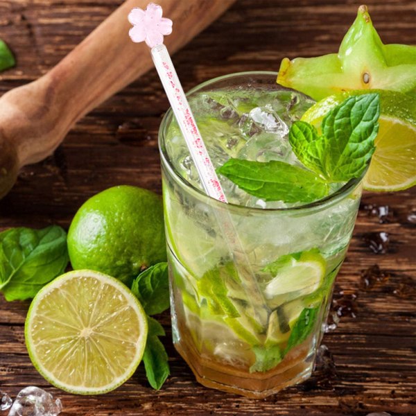 2 kpl lasiset sekoitustikut cocktail-juomasekoitin baaripyöreä sekoitin
