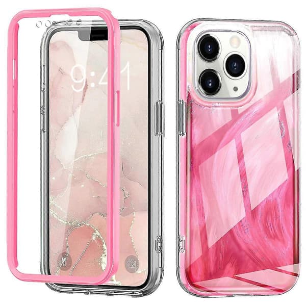Til iPhone 11 Pro-deksel Støtsikkert PC+TPU-telefondeksel med gradient fjærmønster A
