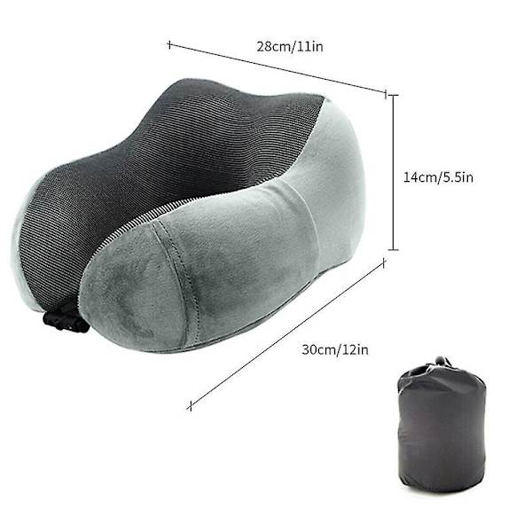 Resenackkudde Memory Foam U-formad Nackstöd Resekuddar Ny A