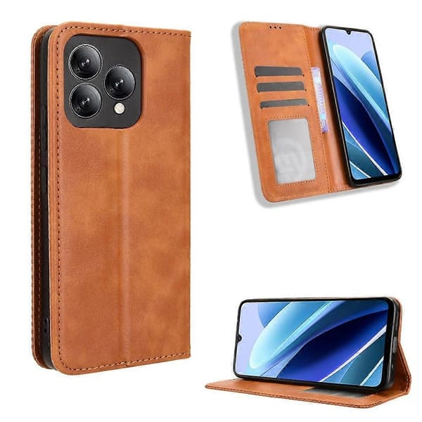 Til Cubot A40 Læderetui Pung Stativ Retro Tekstur Telefoncover